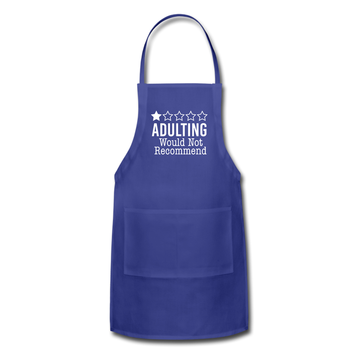 1 Star Adulting Adjustable Apron - royal blue