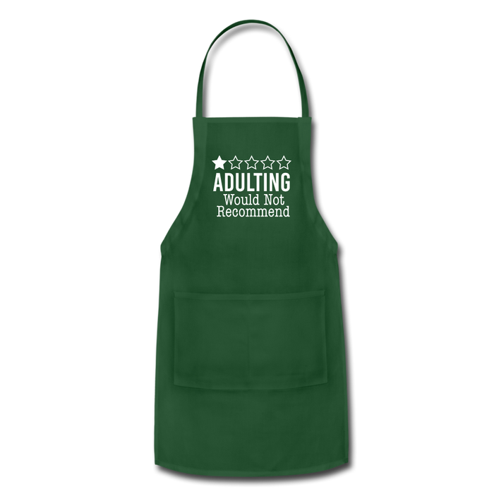 1 Star Adulting Adjustable Apron - forest green