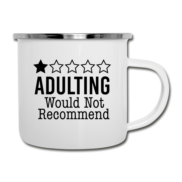 1 Star Adulting Camper Mug - white