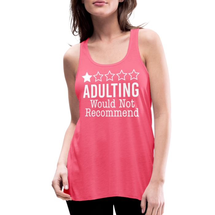 1 Star Adulting Women's Flowy Tank Top by Bella - neon pink