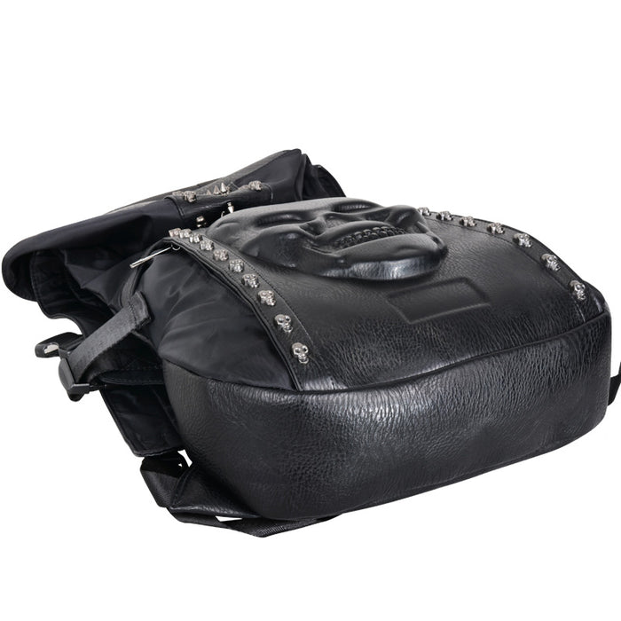 3D Skull Leather Backpack