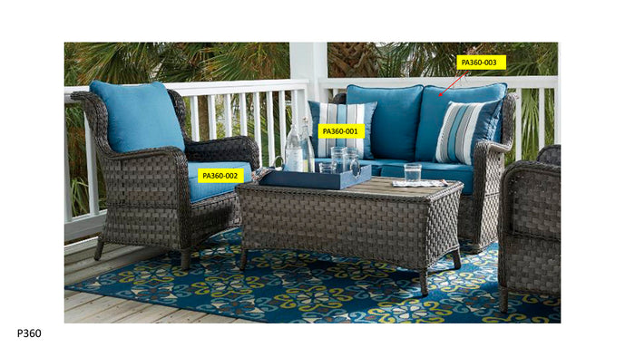 Abbots Court PA360-002 BlueGray Seat Cushion