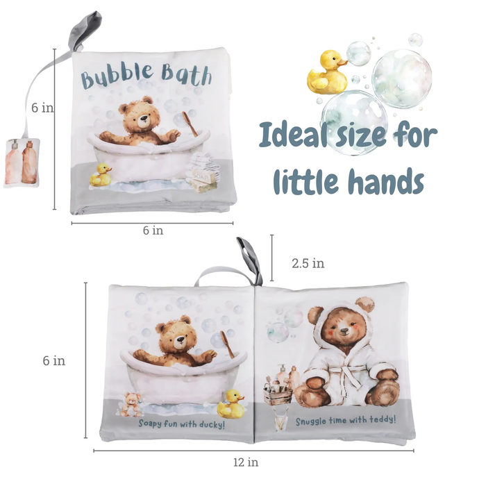 Ali+Oli - Bubble Bath 10-Page Crinkle Cloth Book for Babies & Toddlers by Ali+Oli