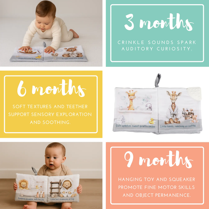 Ali+Oli - Bubble Bath 10-Page Crinkle Cloth Book for Babies & Toddlers by Ali+Oli