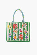 America & Beyond - Mahjong Muse Hand-Beaded Large Book Tote by America & Beyond