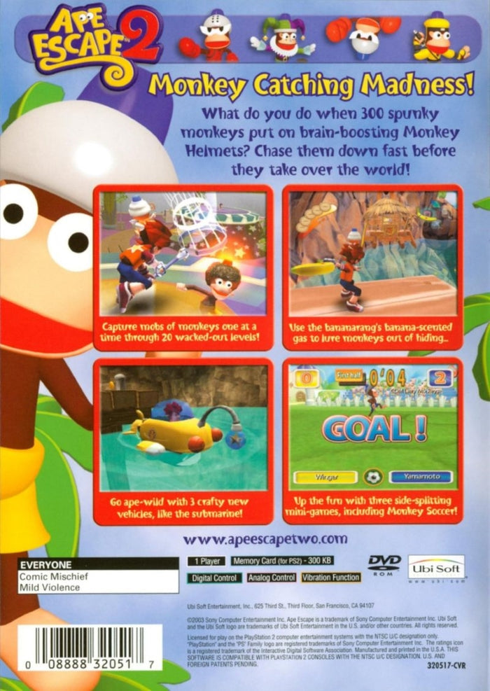 Ape Escape 2 PS2 - Video Game - Used - CaveGamers - Image 2