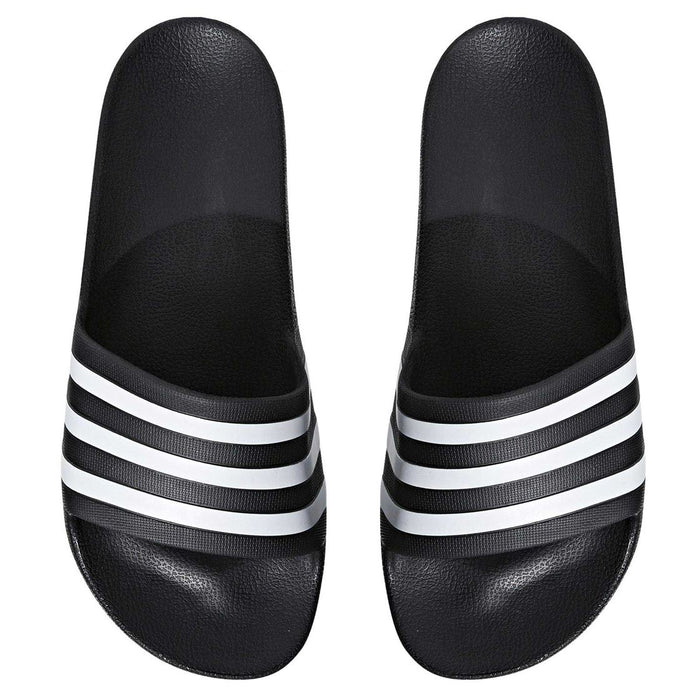 Aqua 3-Stripes Adult Slip-On Sandals