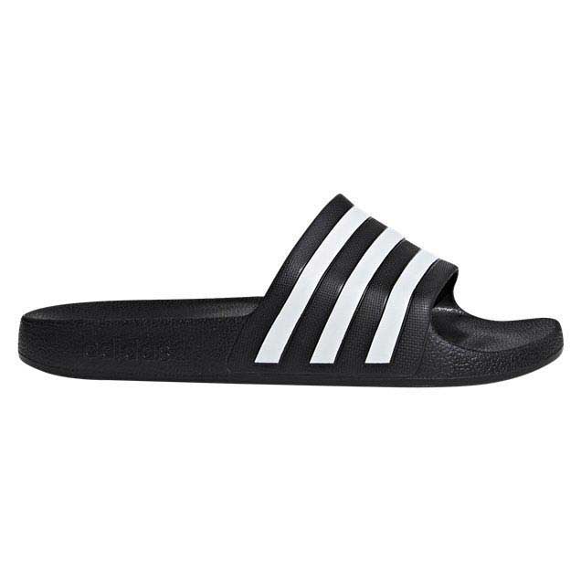 Aqua 3-Stripes Adult Slip-On Sandals
