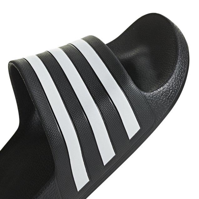 Aqua 3-Stripes Adult Slip-On Sandals