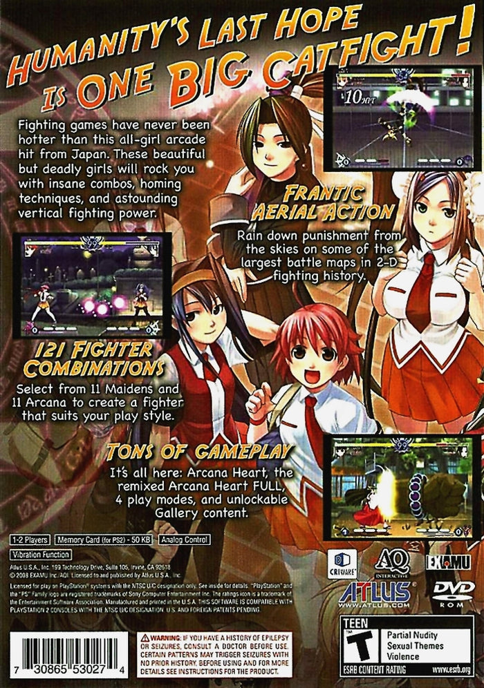 Arcana Heart PS2 - Video Game - Used - CaveGamers - Image 2