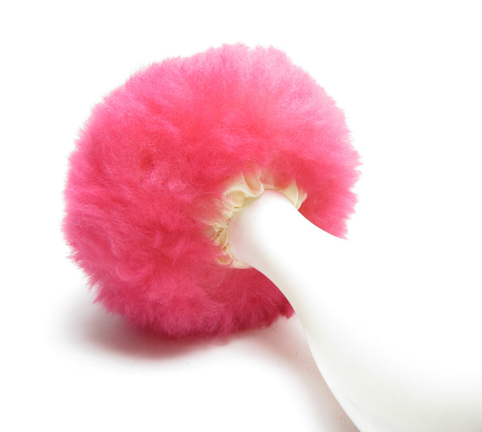 Vintage Avon Fluff Puff with bright pink powder pouf