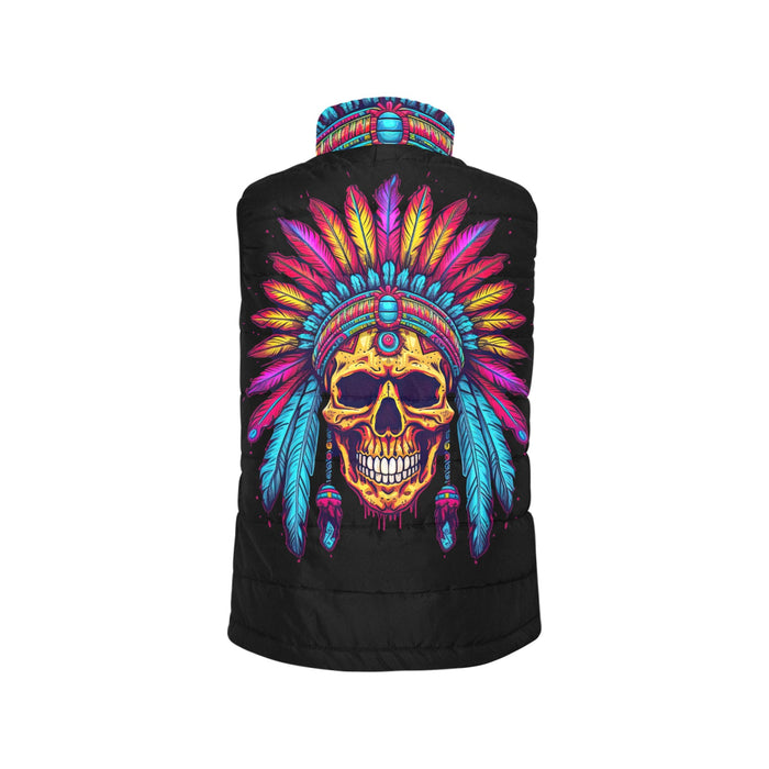 Baha Ranch Indian Skull Women's Puffy Vest