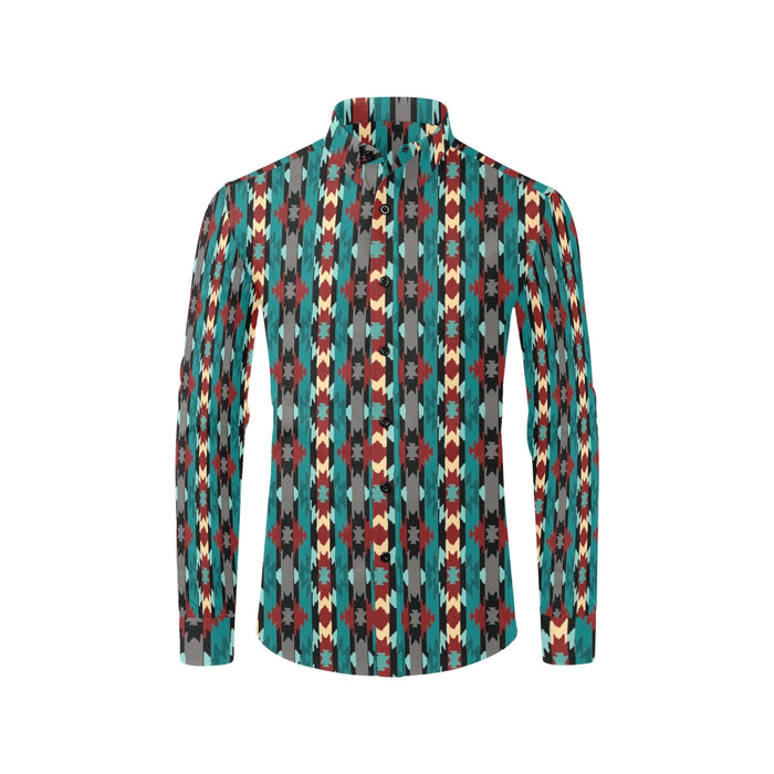Baha Ranch Teal Aztec Unisex Western Button Up Shirt