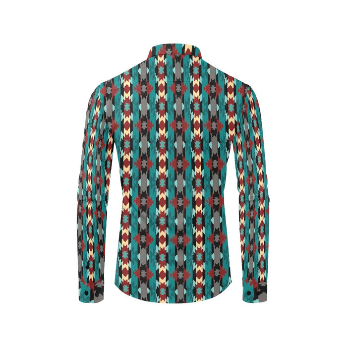 Baha Ranch Teal Aztec Unisex Western Button Up Shirt