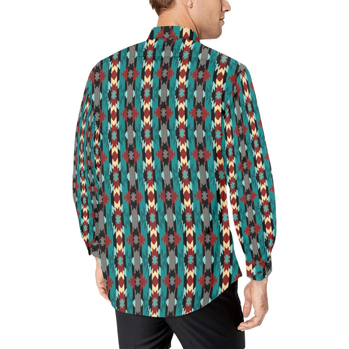 Baha Ranch Teal Aztec Unisex Western Button Up Shirt
