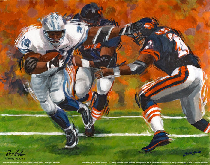 Barry Sanders - 11' x 14" Art Print