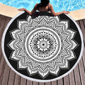 Black & White Round Towel