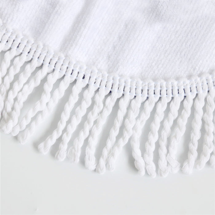 Black & White Round Towel