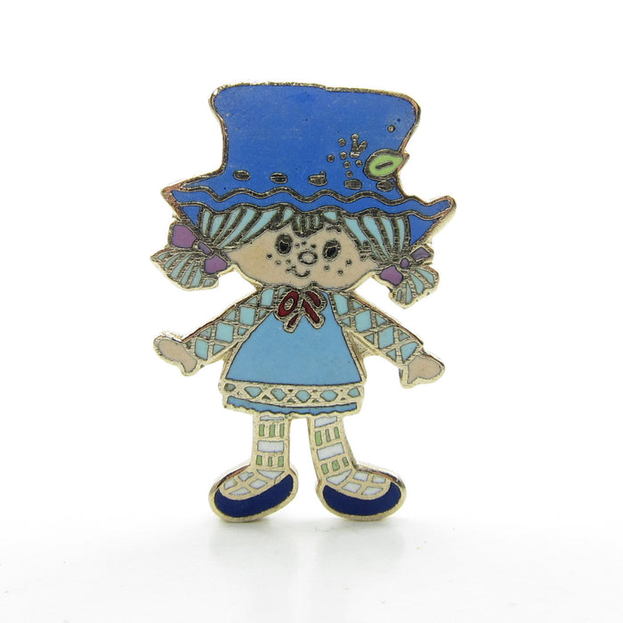 Blueberry Muffin pin gold enamel Strawberry Shortcake jewelry
