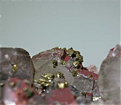 Calcite with Chalcopyrite and Hematite Miniature 2.3 x 5 x 6 cm $75. Online July13