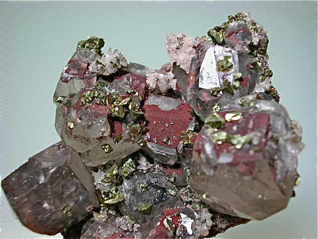 Calcite with Chalcopyrite and Hematite Miniature 2.3 x 5 x 6 cm $75. Online July13