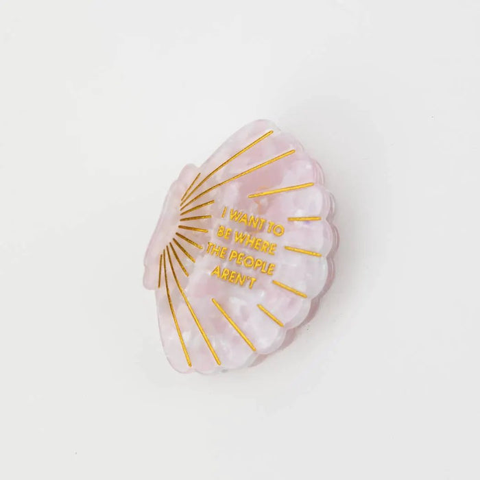 Chez Gagné - I Want To Be Where The People Aren't - Seashell Claw Clip by Chez Gagné