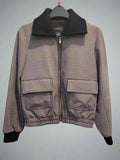 Club Monaco (XS) Houndstooth Jacket UK 6 8 EU 34 36 Bomber Collared Zipped