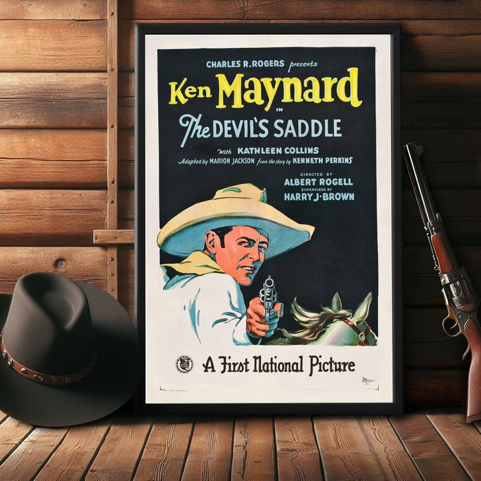 "Devil's Saddle" (1927) Framed Movie Poster