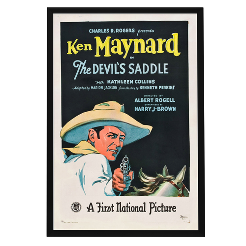 "Devil's Saddle" (1927) Framed Movie Poster