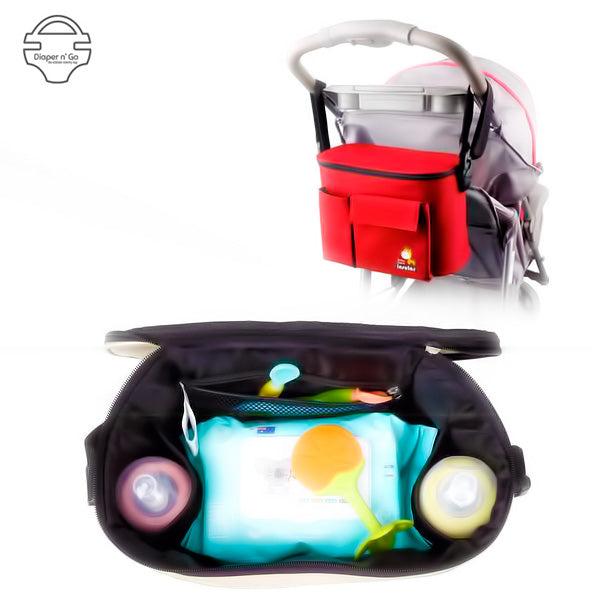 Diaper-n-go™ On Wheels - The Ultimate Stroller Diaper Bag