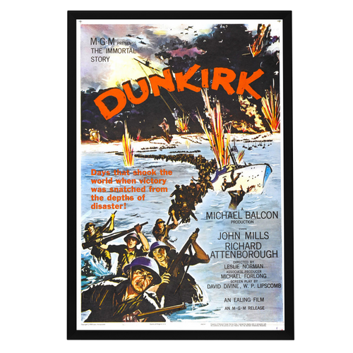 "Dunkirk" (1958) Framed Movie Poster