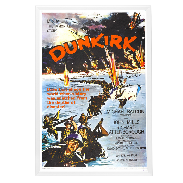 "Dunkirk" (1958) Framed Movie Poster