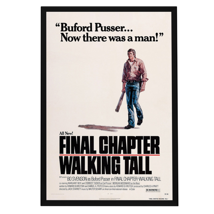 "Final Chapter: Walking Tall" (1977) Framed Movie Poster