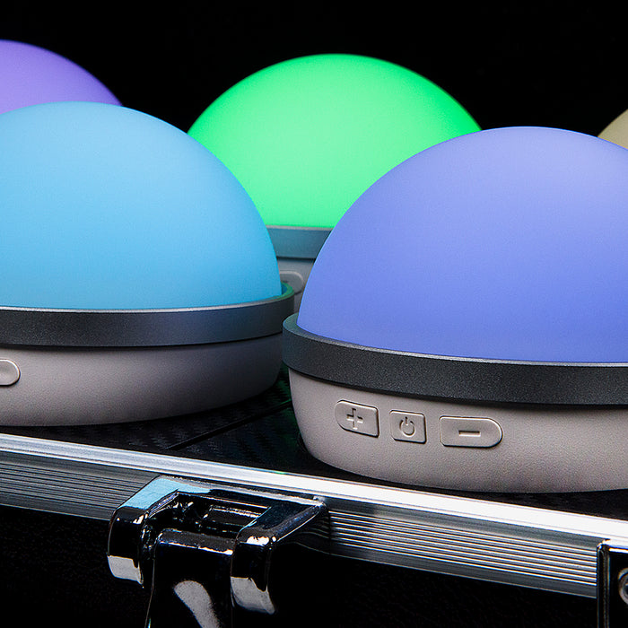 Fotodiox Pro Prizmo Globe Case RGBW+T LED Light - Set of 6 Multi Color, Dimmable, Professional Photo/Video LED Domed Globe Lights with Special Effects Settings