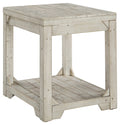 Fregine T755-3 Whitewash Rectangular End Table