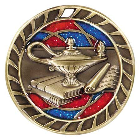 Glitter Sport Medals - Lamp Of Knowledge