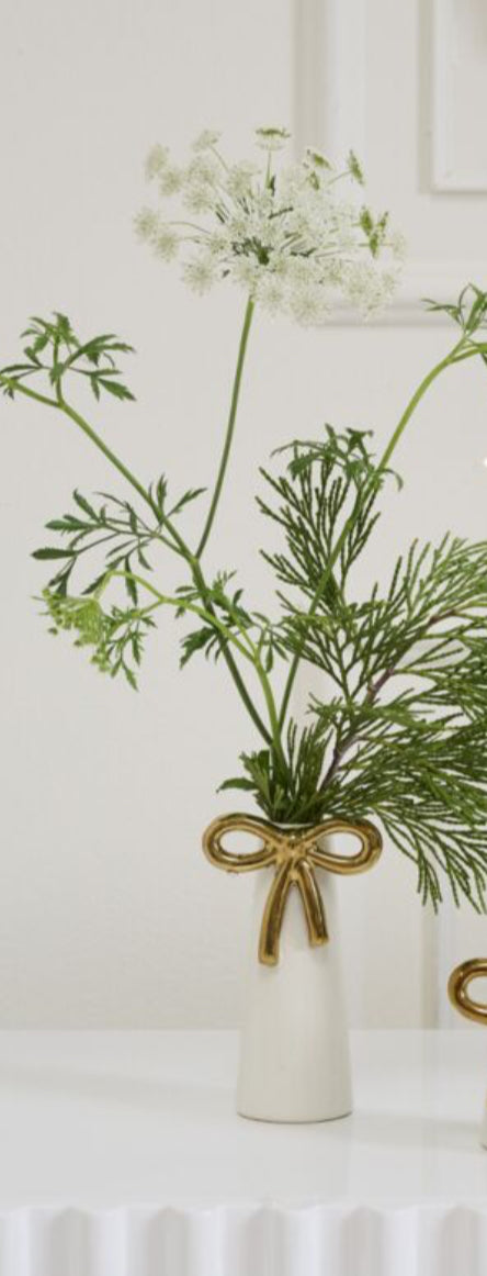Gold Bow Budvase