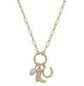gold cowboy charm necklace