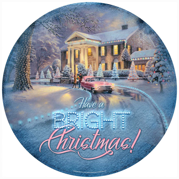 Graceland Christmas - 21" Round Wood Sign 97927