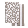 Gray Leopard Knit Towel Set