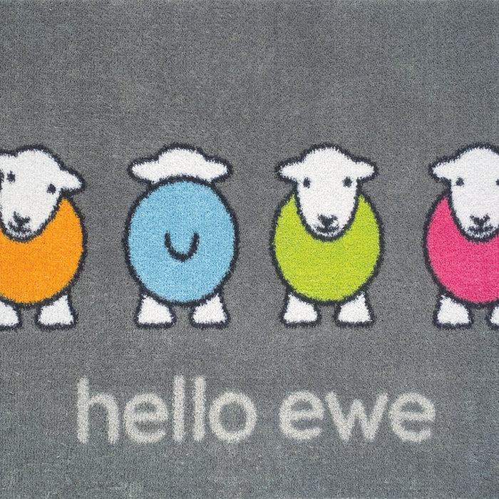 Hello Ewe Herdy Washable Doormat 4