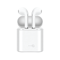 i7s TWS Wireless Bluetooth Twin Earbuds Earphones + Charger for iPhone or Samsung | White