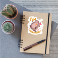 I'm Trashed Funny Raccoon Sticker - white matte