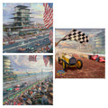 Indy 500 (Set of 3) - 14 x 14 Gallery Wrapped Canvas - 14" x 14" Gallery Wrapped Canvas - ArtOfEntertainment.com