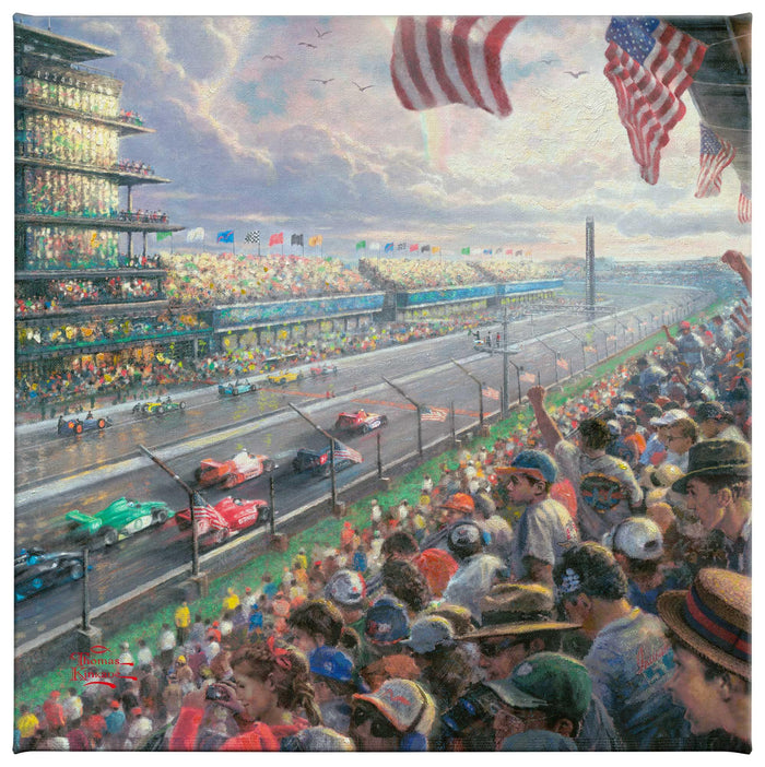 Indy 500 (Set of 3) - 14 x 14 Gallery Wrapped Canvas - 14" x 14" Gallery Wrapped Canvas - ArtOfEntertainment.com