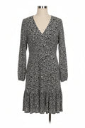 JIGSAW Dress Knee Length Black and White Floral Print UK 14 (USED)
