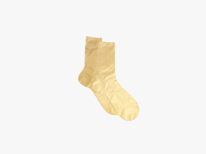 Metallic Laminated Socks - Gold