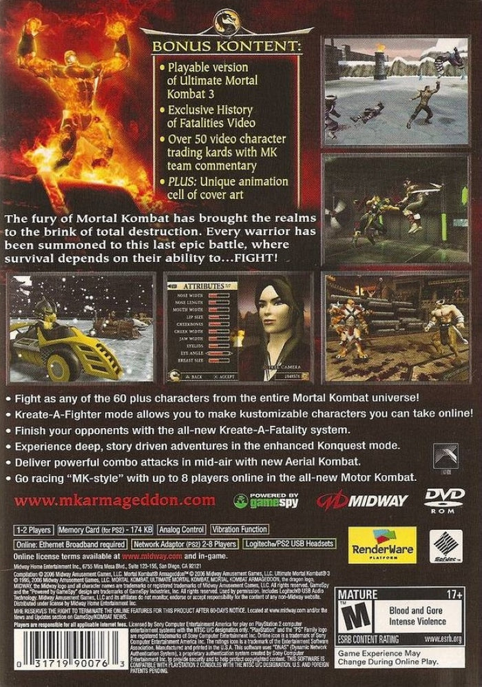 Mortal Kombat Armageddon Premium Edition PS2 - Video Game - Used - CaveGamers - Image 2