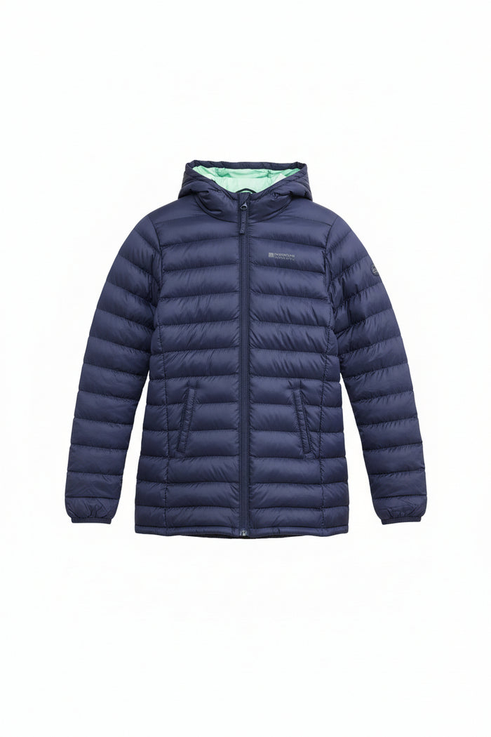 MOUNTAIN WAREHOUSE Kid's Navy Blue Puffer Coat Jacket Size Age 7-8 (USED) Some Interior Staining