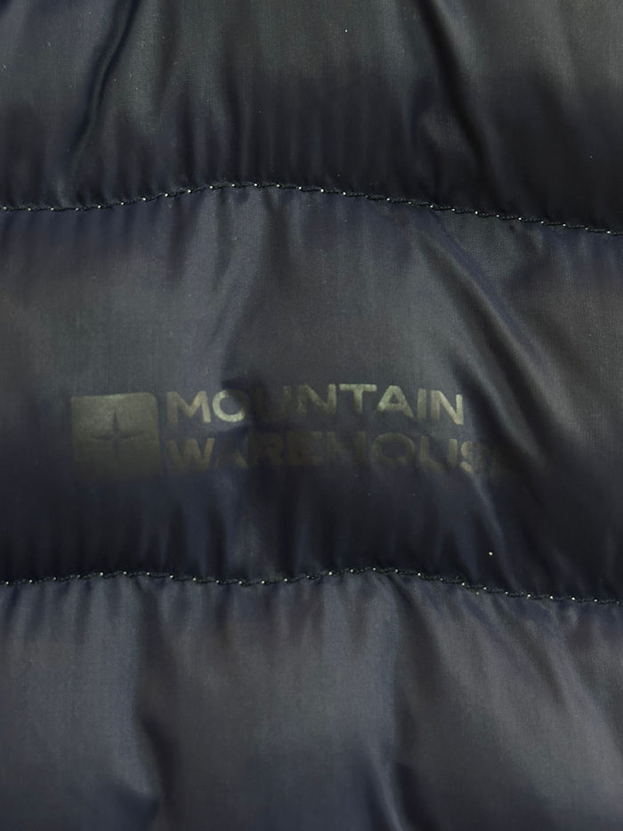 MOUNTAIN WAREHOUSE Kid's Navy Blue Puffer Coat Jacket Size Age 7-8 (USED) Some Interior Staining